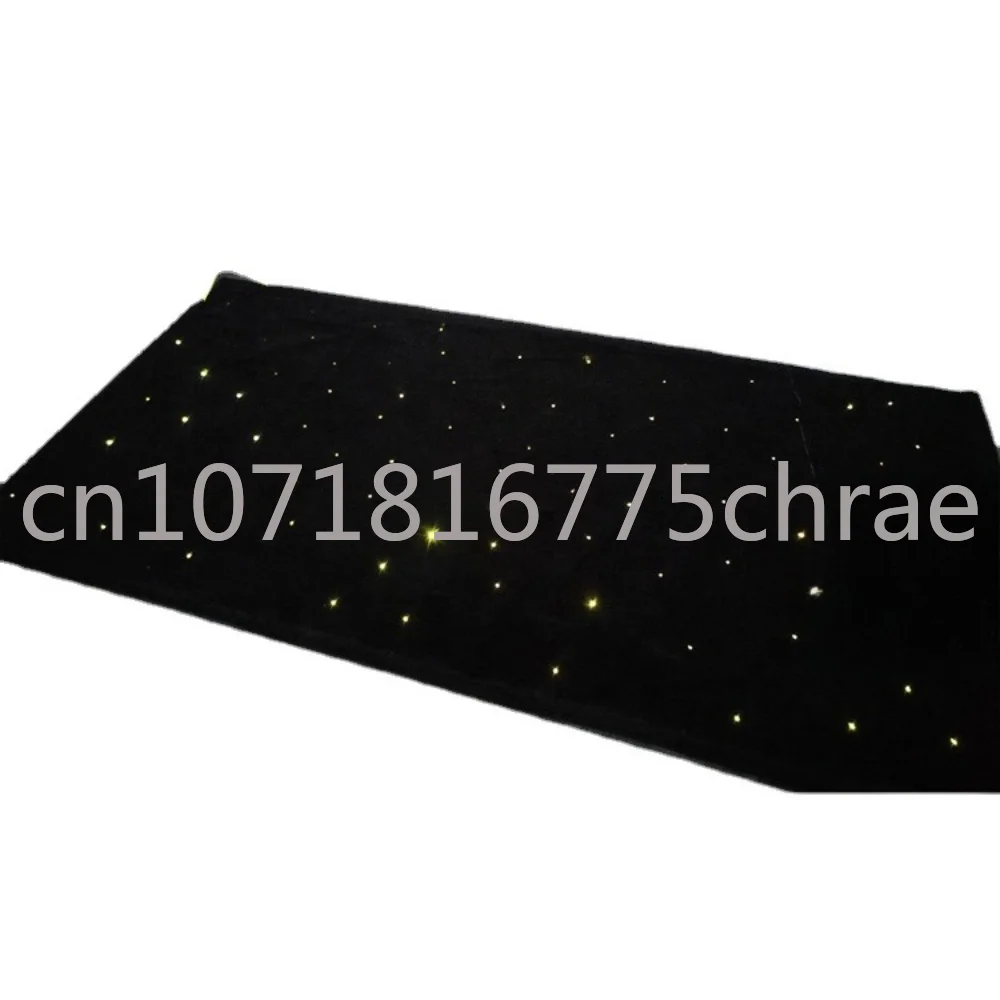 

Soft dancing fiber-optic star carpet with audio-controlled RGBW led light engine