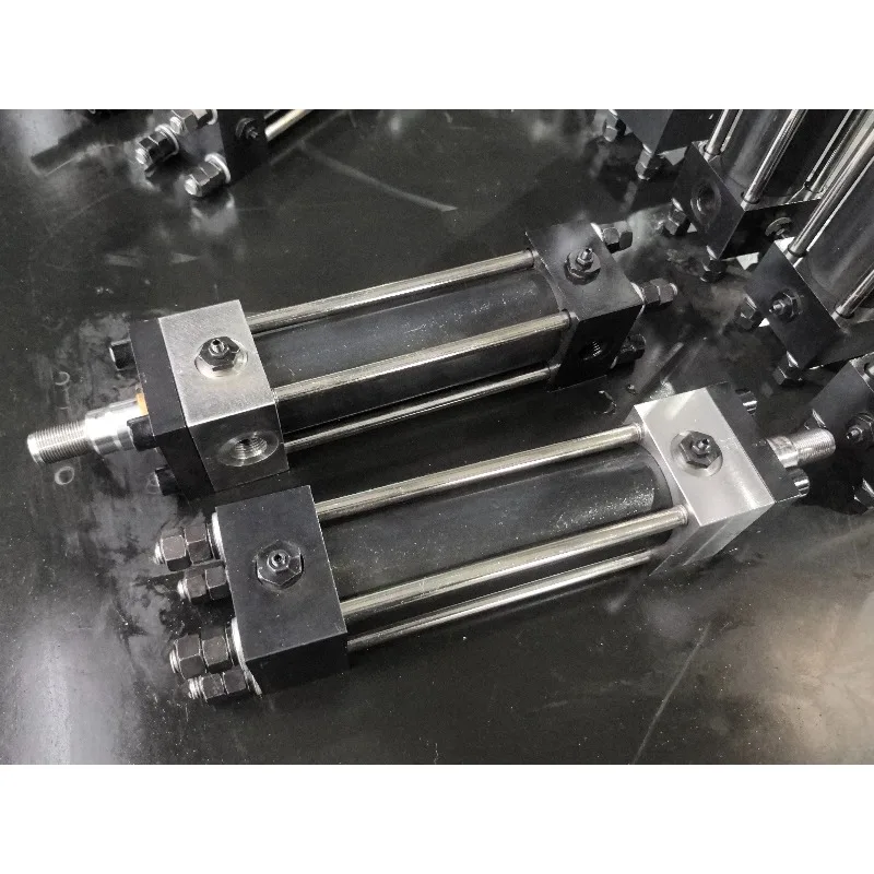 Double-acting pull rod large hydraulic cylinder, for forklift shoe press machine, threaded installation cylinder