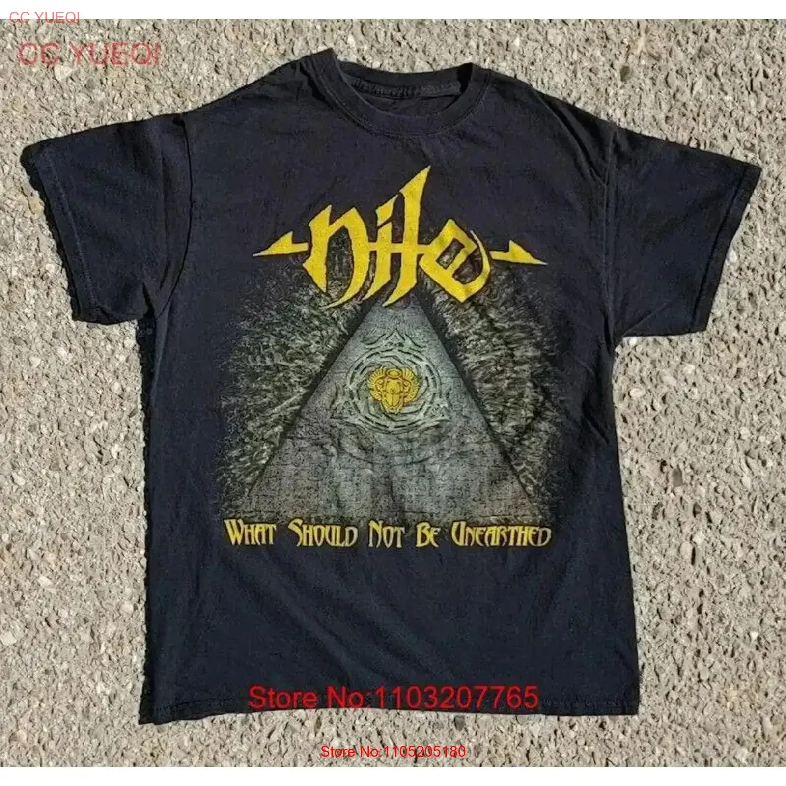 Vtg 2018 Nile ما يجب أن تكون غير مبطنة للموت فرقة معدنية جولة تي شيرت م خمر غسلها الرسم قليلاً تنوعا عادية