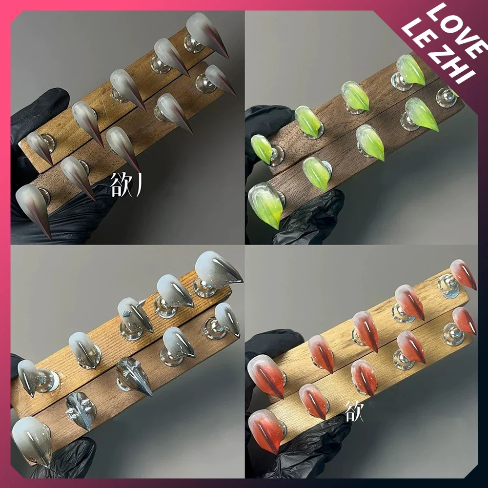 

Y2K Spice Girl Зверь коготь в форме дракона коготь ручной работы пресс на ногтя простые красочные градиенты носимые ногти наклейки для вечеринок