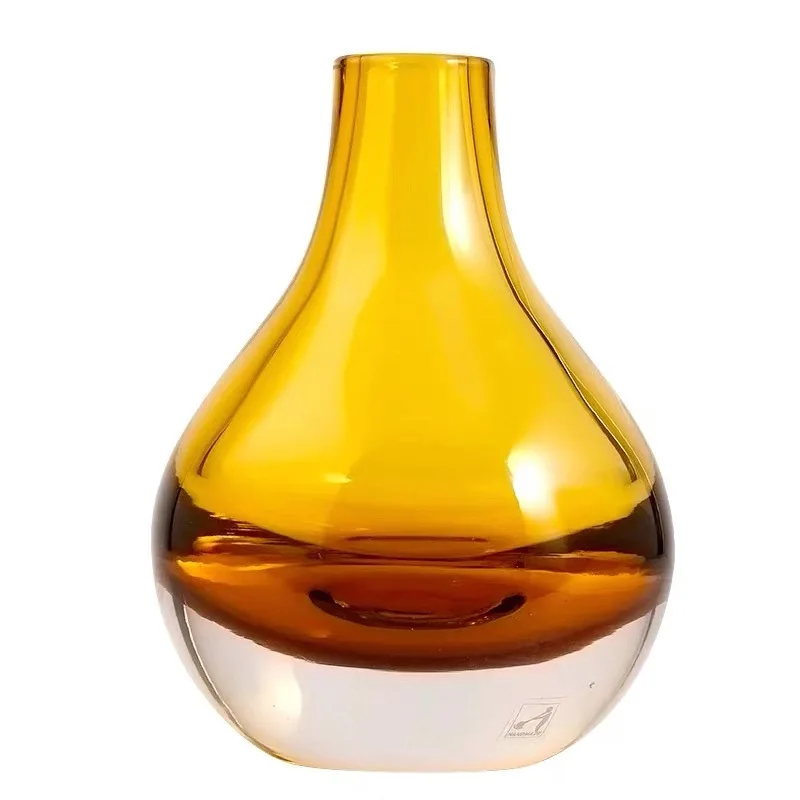 

Simple glass vase creative ornament transparent glass vase colored desktop small vase [Factory Goods Pass] floral art