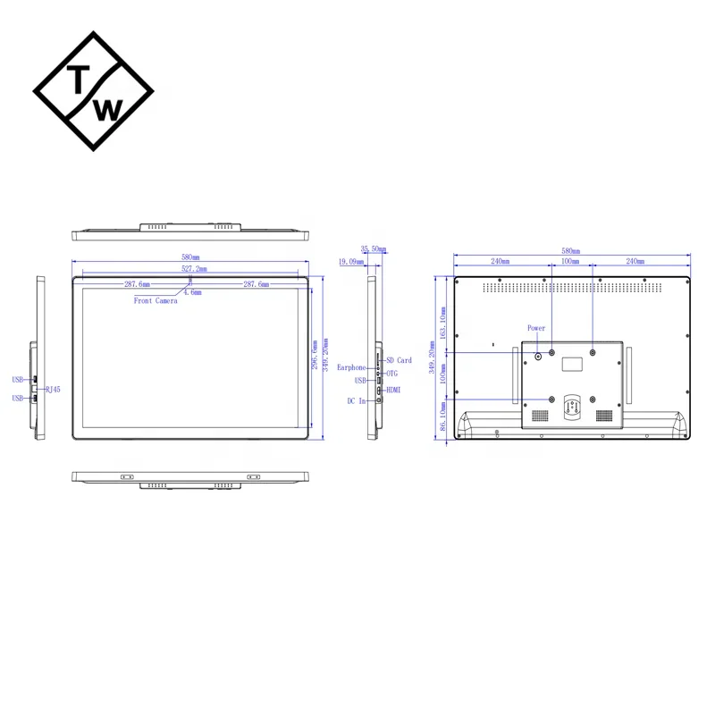 Rockchip Touch Screen Full HD Tablet PC 24 inch for Advertising