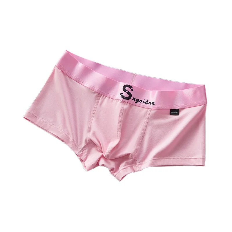 

Men's Boxy Underwear Modal Cotton Crotch Trunks Youth Low Waist U Convex Pouch Boxer Shorts Student Breathable Sports Underpants