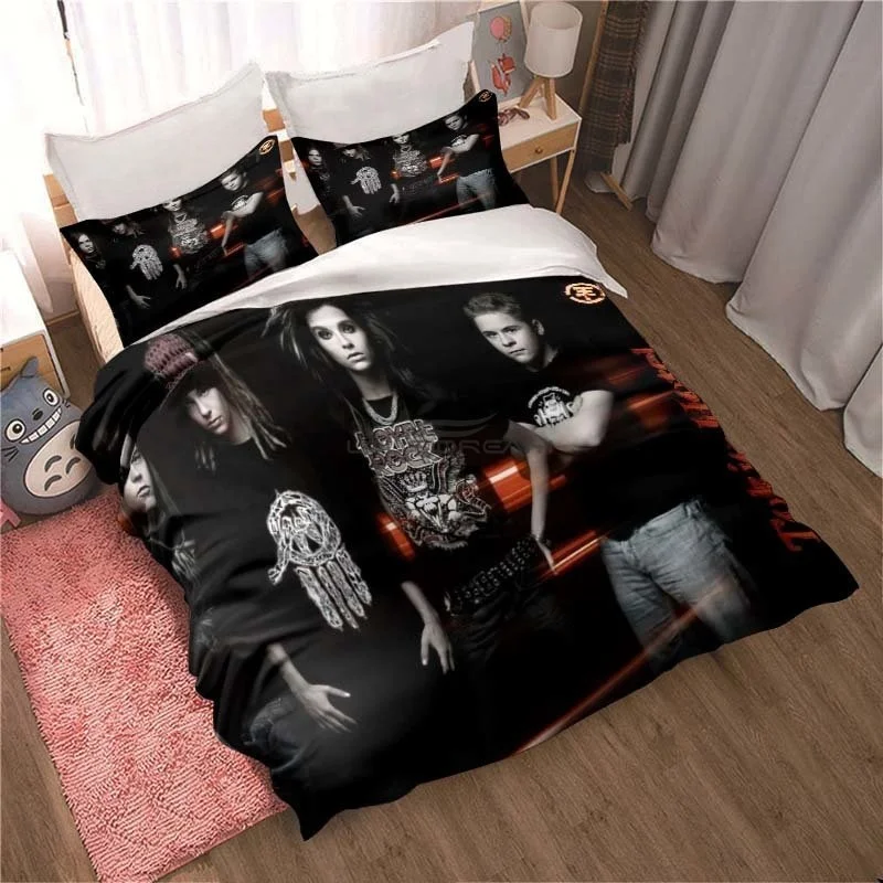 New Tokio Hotel Bedding Set 3D Printing Fashion Rock Band Home Decoration Boy Girl King Size Bedding Set Quilt Cover Pillowcase