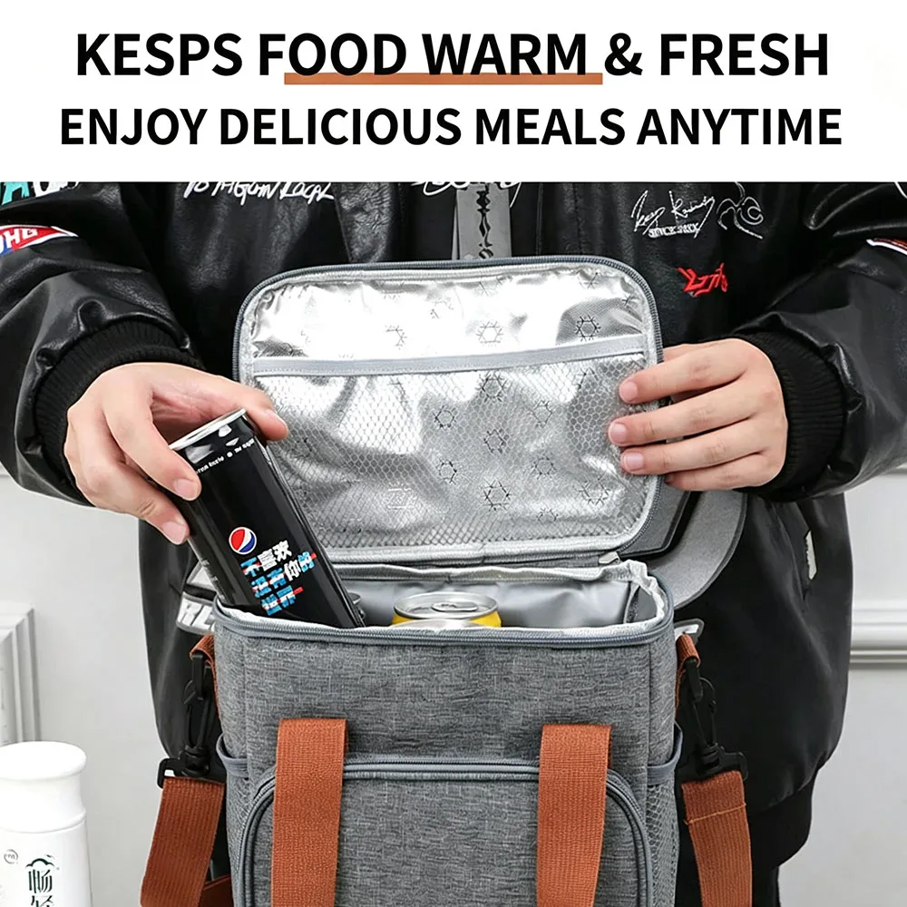 Portable Thickened Ice Pack, Outdoor Picnic Bag, Extra-Large Capacity Lunch Bag, Insulated Lunch Box Bag