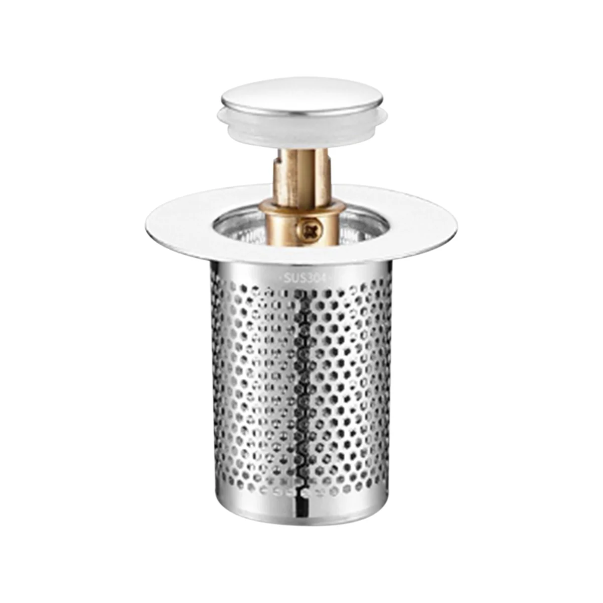 

Bathroom Sink Stopper for 1.3-2.1 Inch, Sink Drain Filter with Removable Stainless Steel Filter Basket Hair Catcher