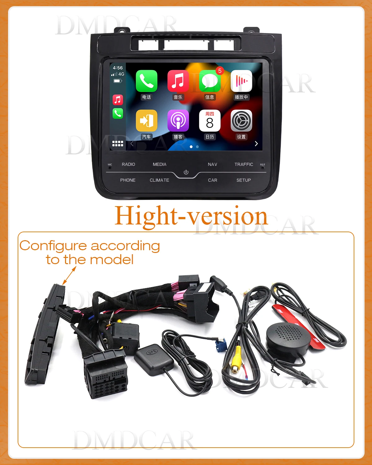 8 Inch Android 10 / 11 MTK8667 & P70 Wireless Carplay For Volkswagen Touareg 2011-2017 GPS Navigation Multimedia Player WIFI