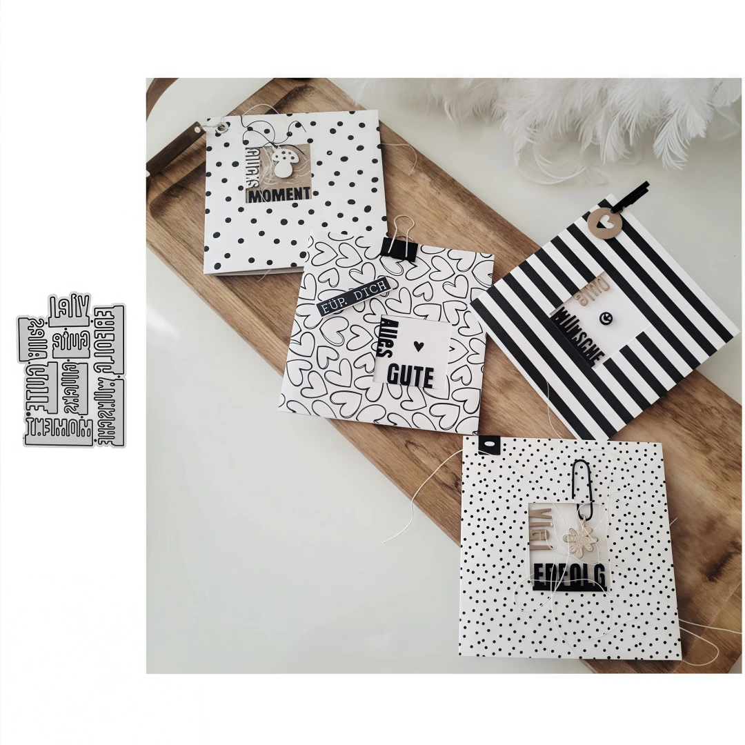 Neues Set mit Segen-Satz-Schneideformen, geeignet für die Herstellung von Sammelalben, Fotoalben, Karten, Stanzen und Prägen.