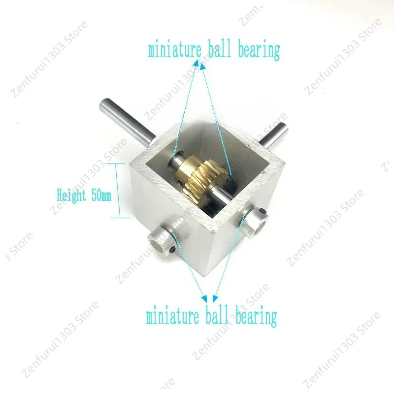 Worm Gear Reduction Gearbox 6mm 8mm Shaft 20T Gear 90 Degree Right Angle 1:10 1:20
