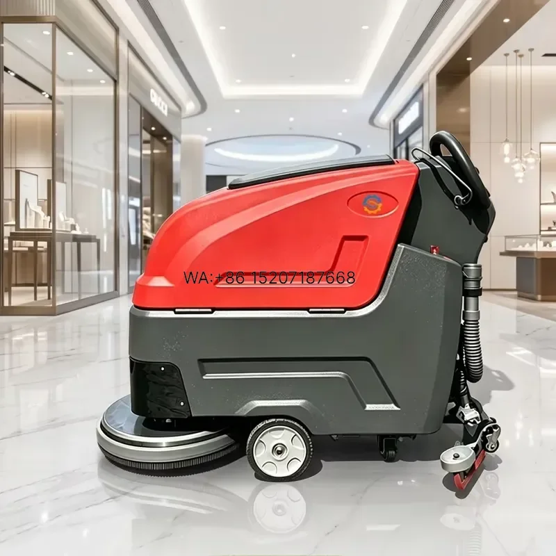 Wmwmnu for ROD Manufacturer Direct Floor Scrubber 145KG Heavy Duty 200mm Solid Tire 24V 550W Low Noise Industrial Washer