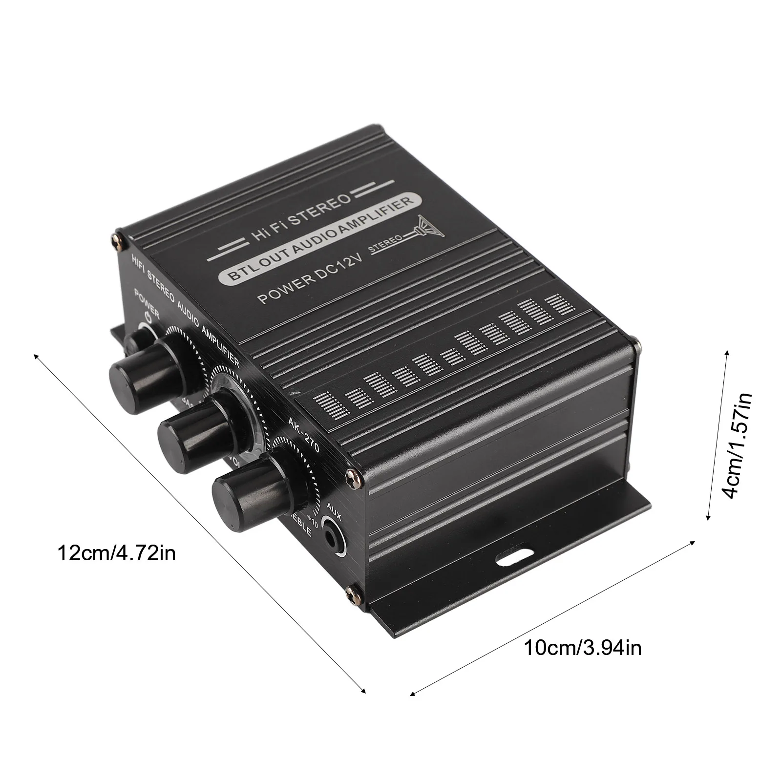 Stereo Amplifier Motorcycle Amplifier Stereo Amplifier 12V Portable Clear Sound Quality Mini Amplifier for Car Motorbike Home