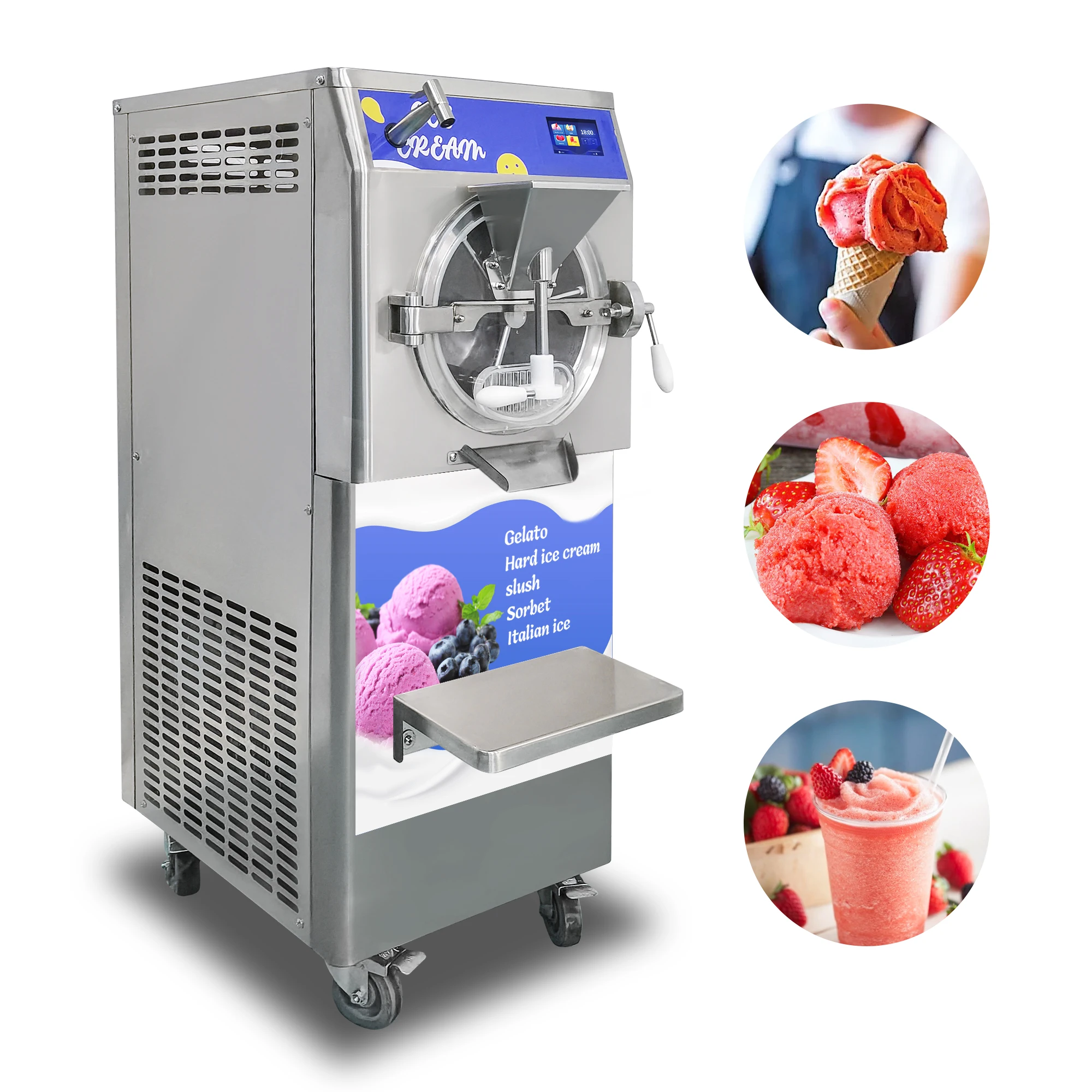 

Mvckyi 48L/H Commercial Gelato Making/Hard Ice Cream Machine/Italian Ice Maker/Sherbet Ice Cream Machine/Sorbet Ice Cream Maker