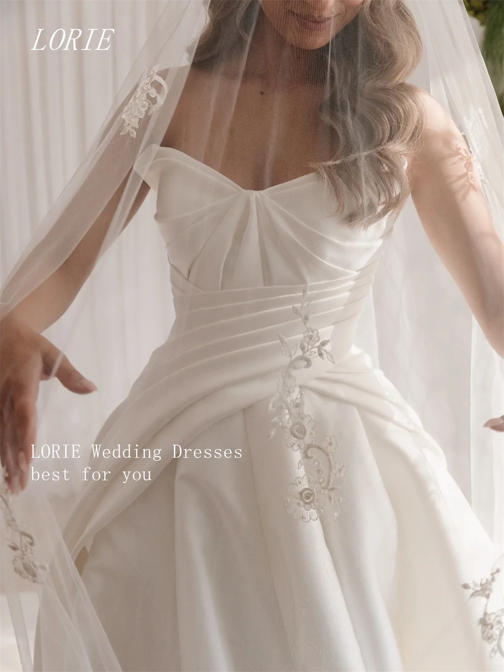 LORIE Luxury Irregular A Line Wedding Dress Sweetheart Bridal Dresses Waist Shaping Pleat Wedding Gown Customized 2026