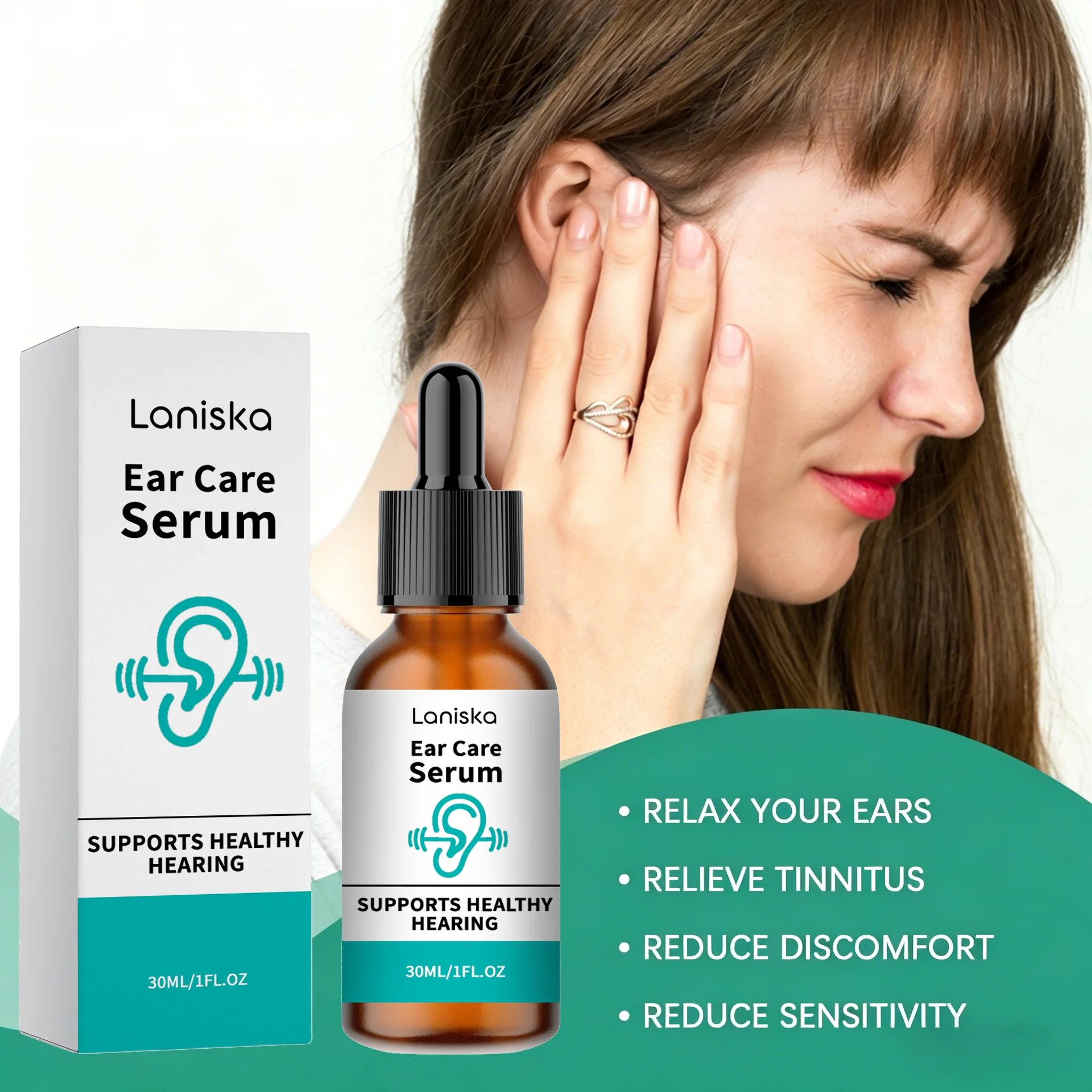 Tinnitus Treatment Drops Improved Ear Health Alleviate Deafness Itching Swelling Earache Earwax Removal Ear Ringing Relief Drops