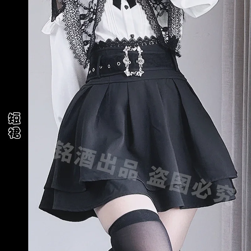 Japanese Mine Series Mass- produced Red and White Long-sleeved Shirts and Skirts Set 2 Piece Sets Womens Lolita Outfits Autumn