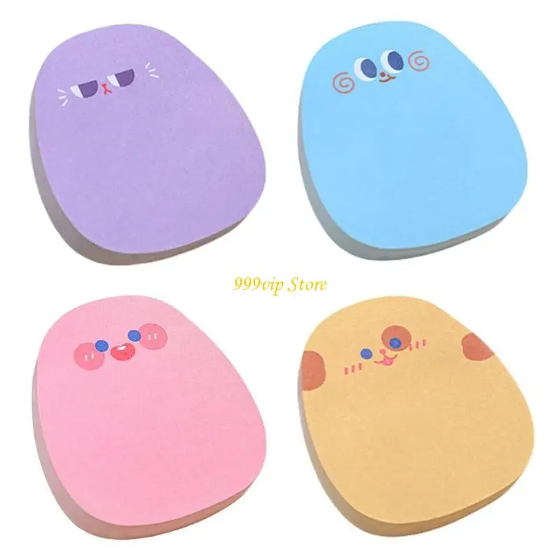 C90C 60 Sheets Adheive Note Paper Small Notepads Cartoon Notes Unllined Sheet