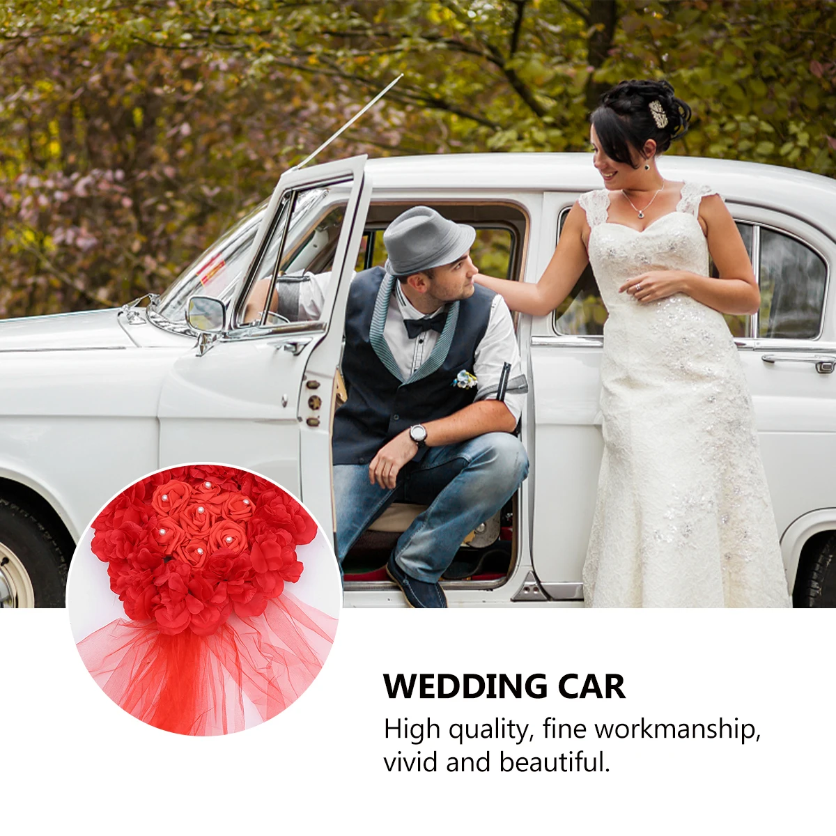 

Car Decoration Silk PE Material Reusable Room Artificial Flowers For Wedding Scene Wedding Flowers Car Birthday Party