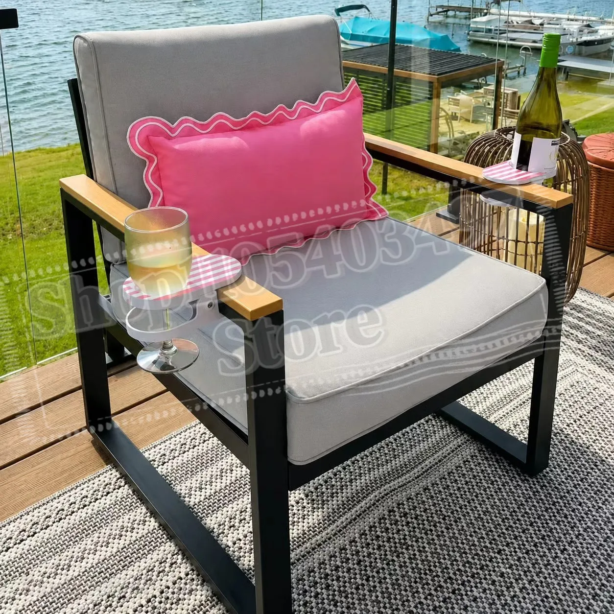 Mainstays Clip-On Drink Holder - Secure Your Beverage Anywhere, Beach Chair Cup Holder, Beach Cup Holders for Desk