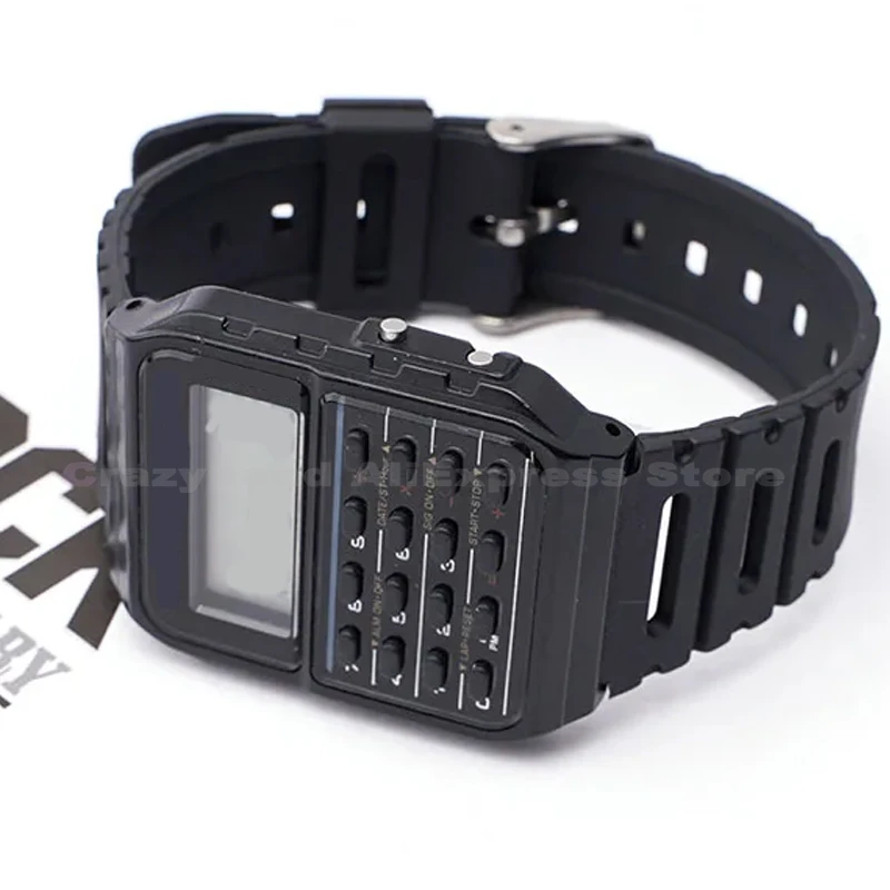 20mm Silicone Watch Straps for Casio CA-53W CA-61W FT-100W Replacement Resin Band Retro Mens Digital Watch with Plastic Strap - view 3
