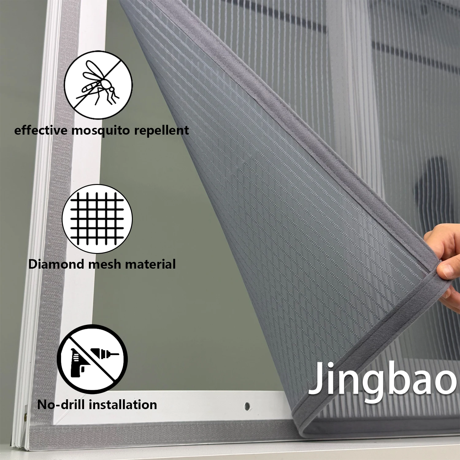 Household self-adhesive mosquito nets，mosquiteras para ventana，moustiquaire，curtains and window treatments，easy to install