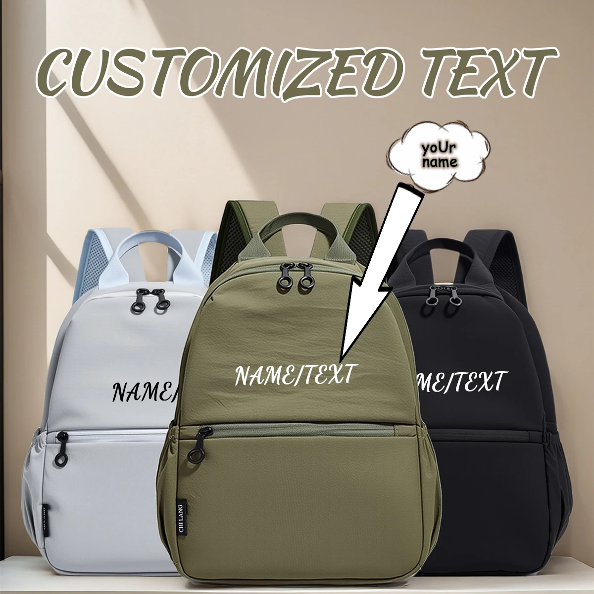 

High-end logo custom schoolbag female Japanese junior high school students niche backpack student mini backpack personalized diy