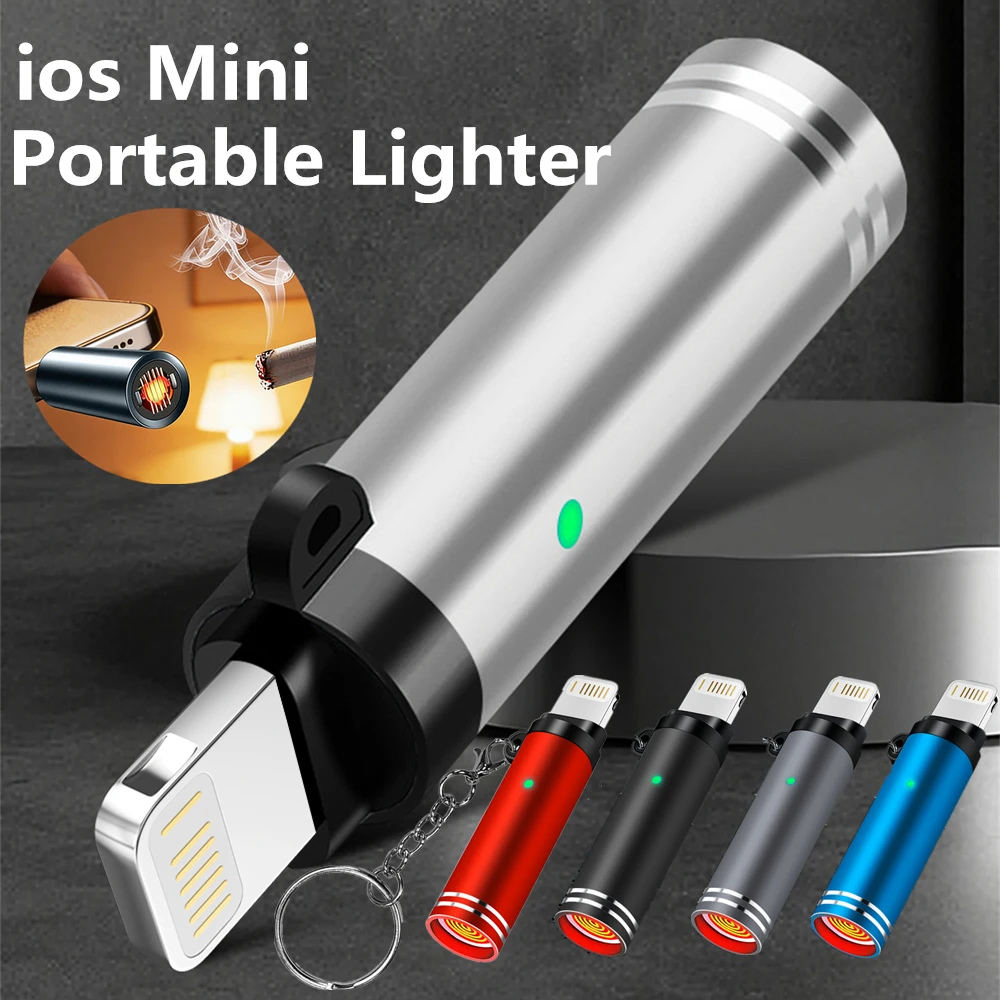 Mini iOS Handy-Zigarettenanzünder-Adapter mit Luftblasfunktion, Outdoor-Sicherheits-Blitzanzünder für iPhone 14 13