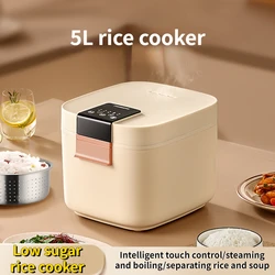 5L electric rice cooker intelligent reservation for rice cooking, steaming, and non stick inner liner electric rice cooker 220V