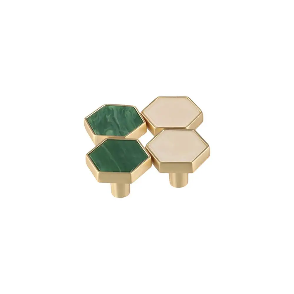 Creativity Single Hole Cabinet Knob Hexagonal Nordic Modern Door Pull Handles Colorful Zinc alloy Drawer Knobs Shoe Cabinet
