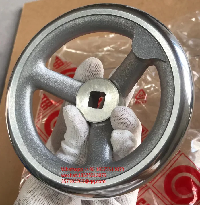 For GANTER Handwheel Diameter 125mm Middle Square Hole Diameter 11mm Fine Workmanship Beautiful Shape 1 Piece