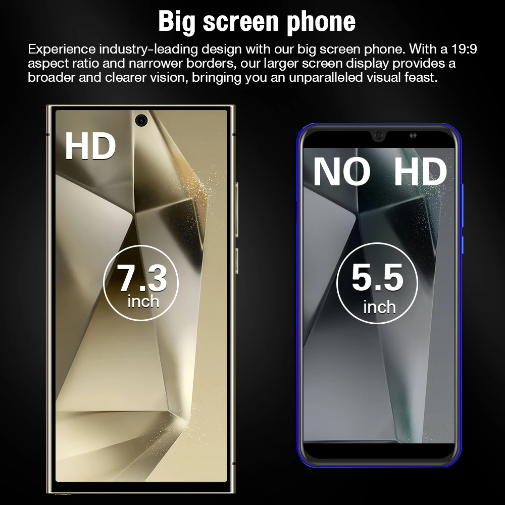 حافظة الهاتف الجديدة تستخدم لبطارية 2026 HOT S24 UItra 7.3HD الإصدار العالمي ببطاقة مزدوجة ذكية أصلية بقدرة 8000 مللي أمبير في الساعة