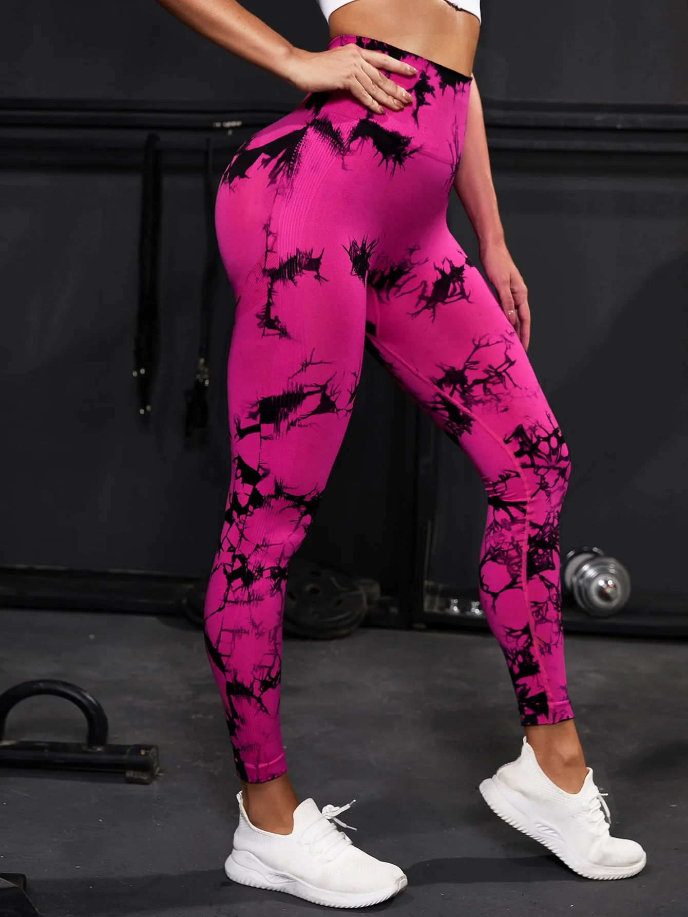 Tie Dye Seamless Leggings Women's Yoga Pants Workout Gym Wear Jogging Running Pants Gym Leggings Lycra Spandex Yoga Pants