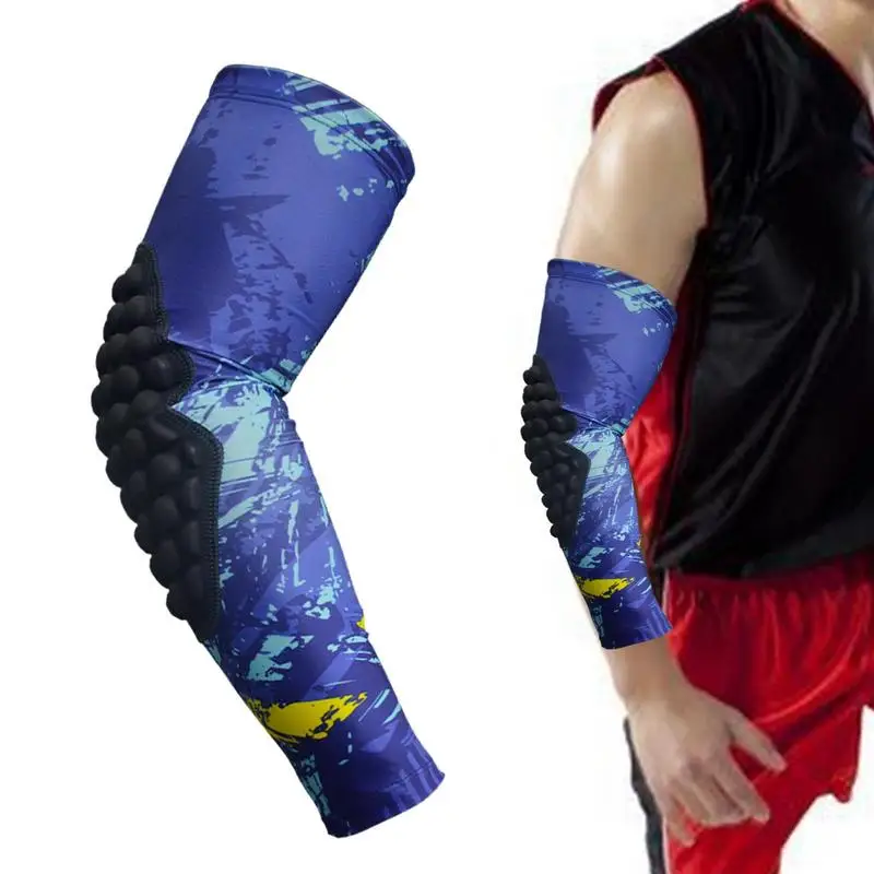 Arm Elbow Sleeves Arm Compression Sleeve Elbow Pads Anti-Collision Elastic Compression Volleyball Arm Sleeves With Elbow Padding