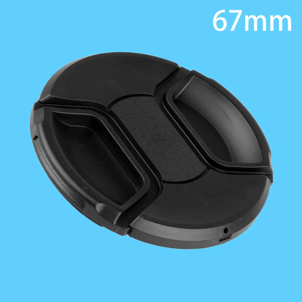 100 Pieces 67mm Camera Lens Cap Cover For Nikon Canon Sony Leica Samsung Pansonic Fujifilm Sigma Tamron Yongnuo Pentax Olypums