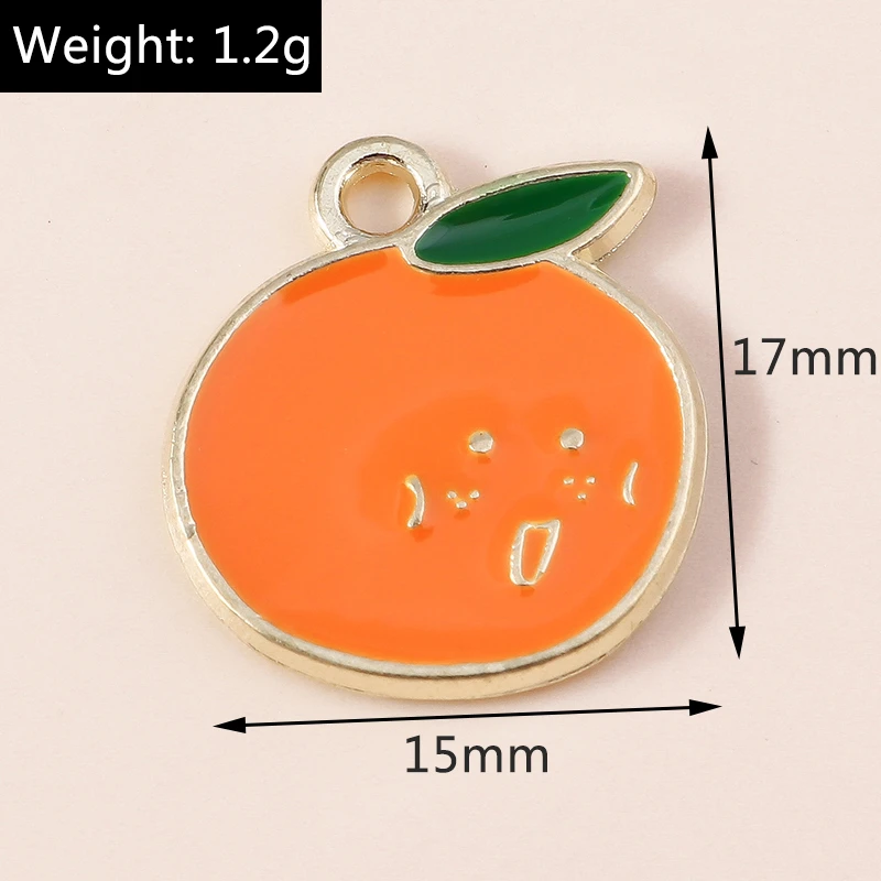 20 Stück Niedliche Gemischte Frucht-Anhänger Emaille Erdbeer-Trauben-Kirsch-Charms für Schmuckherstellung Halsketten Ohrringe DIY Basteln Geschenk – Detail 9