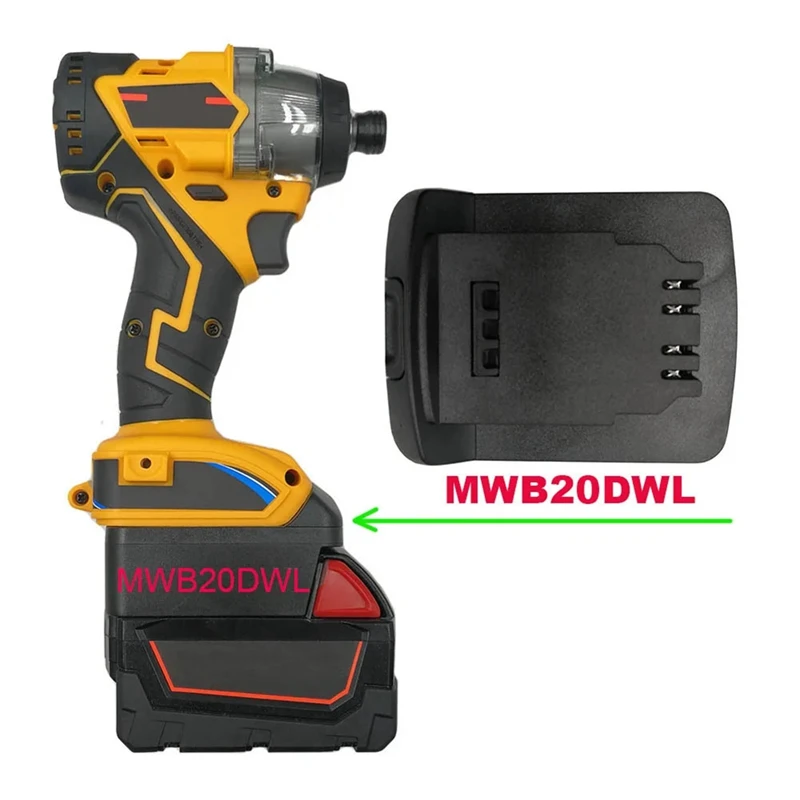 Adaptateur M18 pour batterie Milwaukee Dewalt, accessoires de remplacement, MWB20DWL