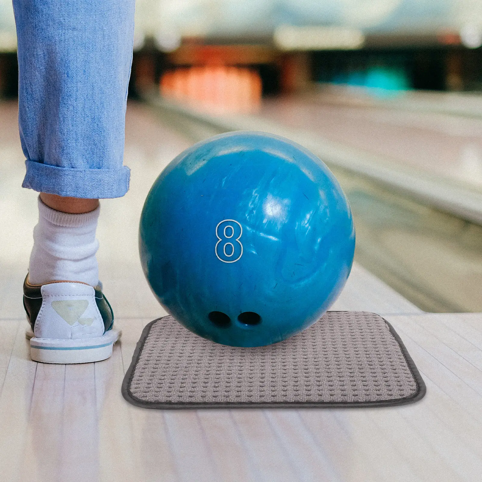 

2 шт. ультратонких микрофибровых полотенец для шаров для боулинга, компактная чистящая подушечка, не царапающая полировочная подушка, портативная многоразовая подушка для шаров для боулинга