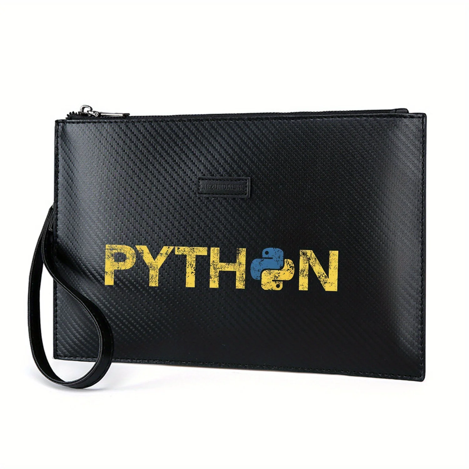 logotipo-python-com-letras-amarelas-texturizadas-bolsa-masculina-elegante-impressa-em-pu-elegante-e-pratica-para-transporte-diario