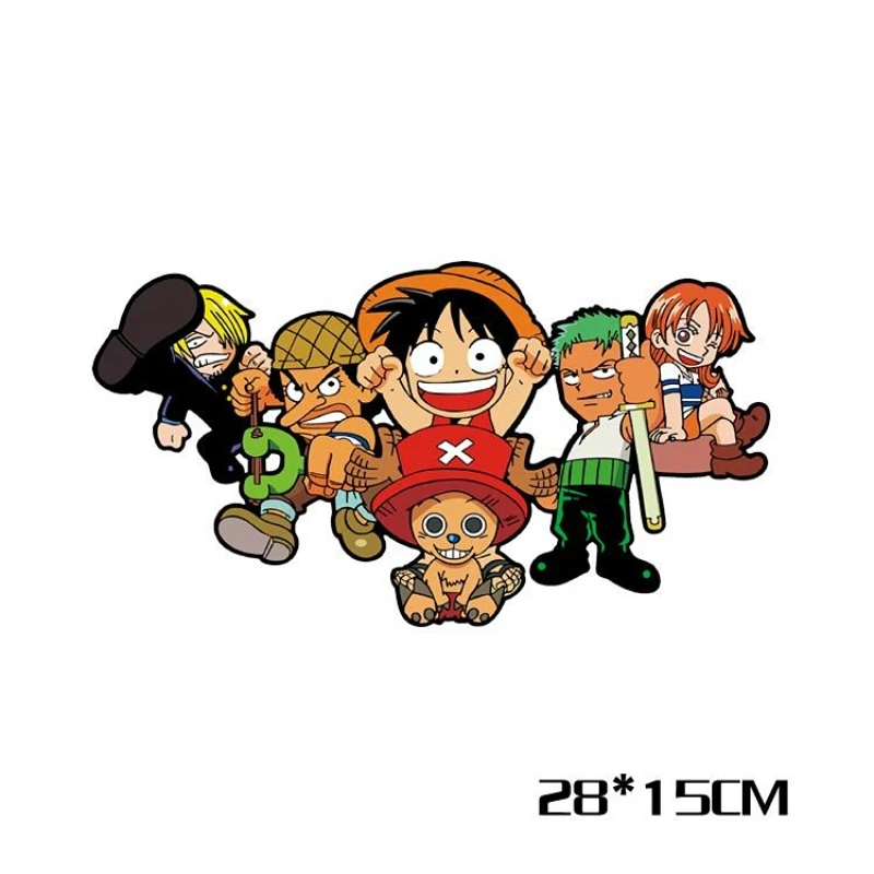 ONE PIECE Reflective Anime Stickers Monkey D. Luffy Car Window Glass Decorative Stickers Helmet Stickers Children\'s Toys Gifts