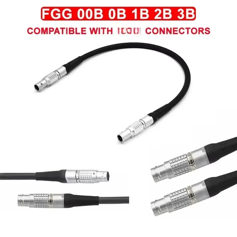 FGG 0B 1B Metal Aviation Plug Connectgor Cable Power Signal Line Compatible with LIMO Connector 2 3 4 5 6 7 8 Pin 0.5-5 M Wir