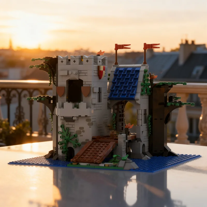 

766pcs MOC S Tower Castle Forestmen Model Building Blocks Creative Display Gift Collectible Decor Kids Premium Adult Desk Home