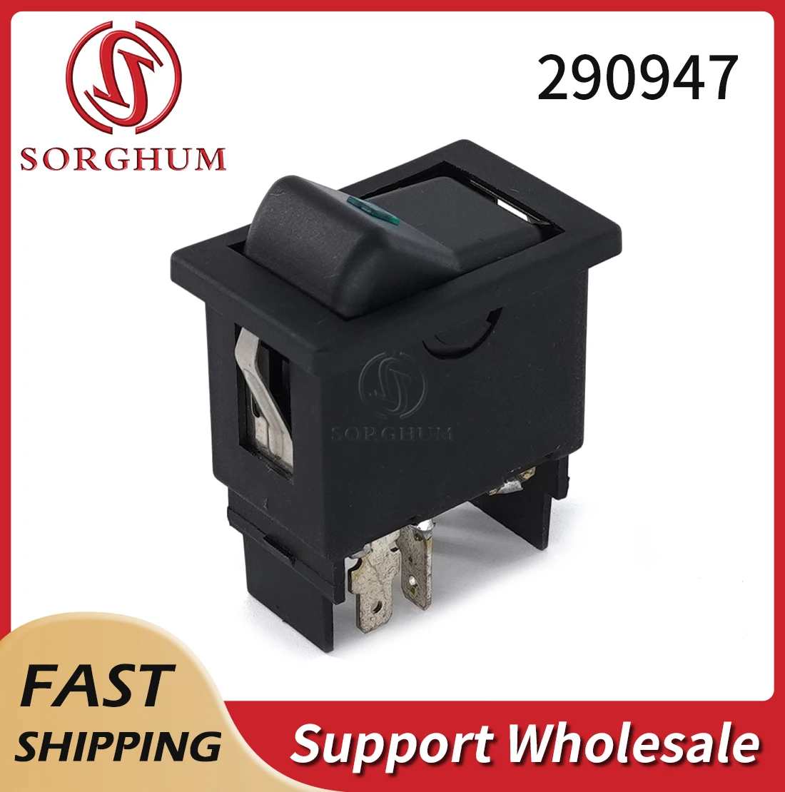 

Sorghum 290947 New Single Push Auto Button Electric Lifter Flashing Light Power Window Control Switch For Scania Truck 2 3 24V