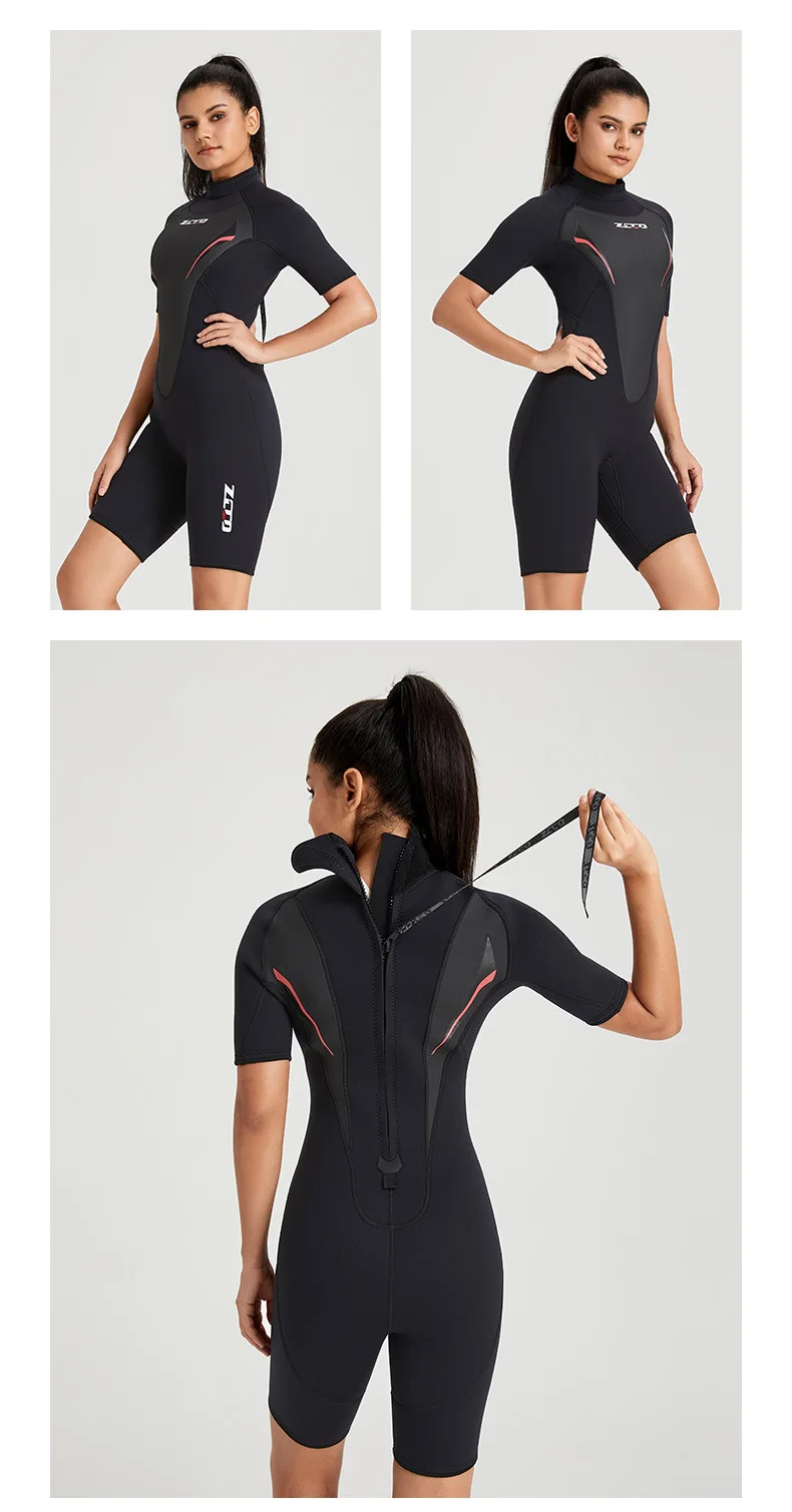 Shorty-Neoprenanzug für Männer und Frauen, 3 mm/1,5 mm, Neoprenanzug zum Tauchen, Surfen, Schwimmen, Wassersport, Neopren, Speerfischen, einteilige Neoprenanzüge – Detail 8
