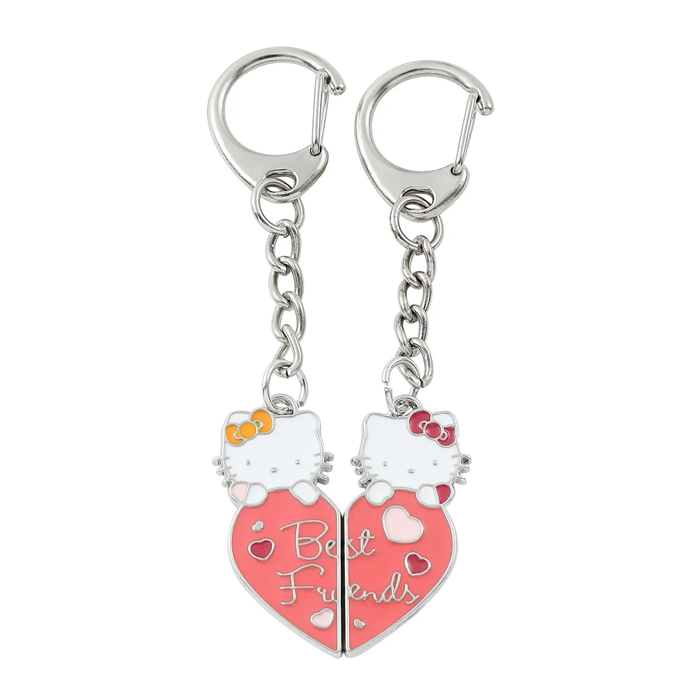 

Брелок для ключей в стиле аниме Hello Kitty: милый брелок с кошкой КТ, парный декор, подарок на День святого Валентина