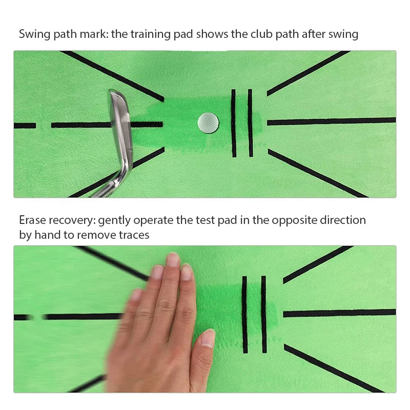 Golf Training Mat Swing Track Practice Marking Pad Detection Batting Ball Trace Directional Detection Mat Swing Practice Pads