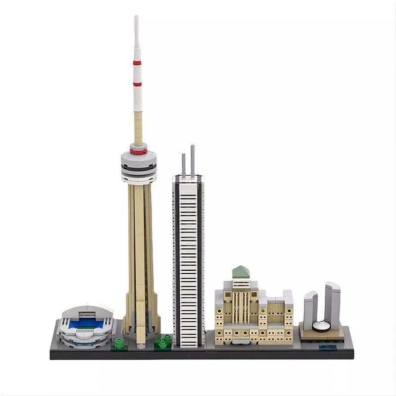 Bricklink MOC Street View City City Skyline House Architecture Sets Cleveland Denver Toronto Paris Building Blocks Kid Toys Gift