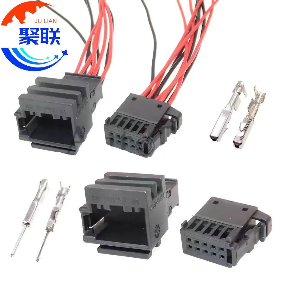 1Set 10Hole 1K0971992 1670990-1 6R0972930 AC Assembly Auto Seat Adjustment Socket With Terminal Lift Switch Plug For VW Audi