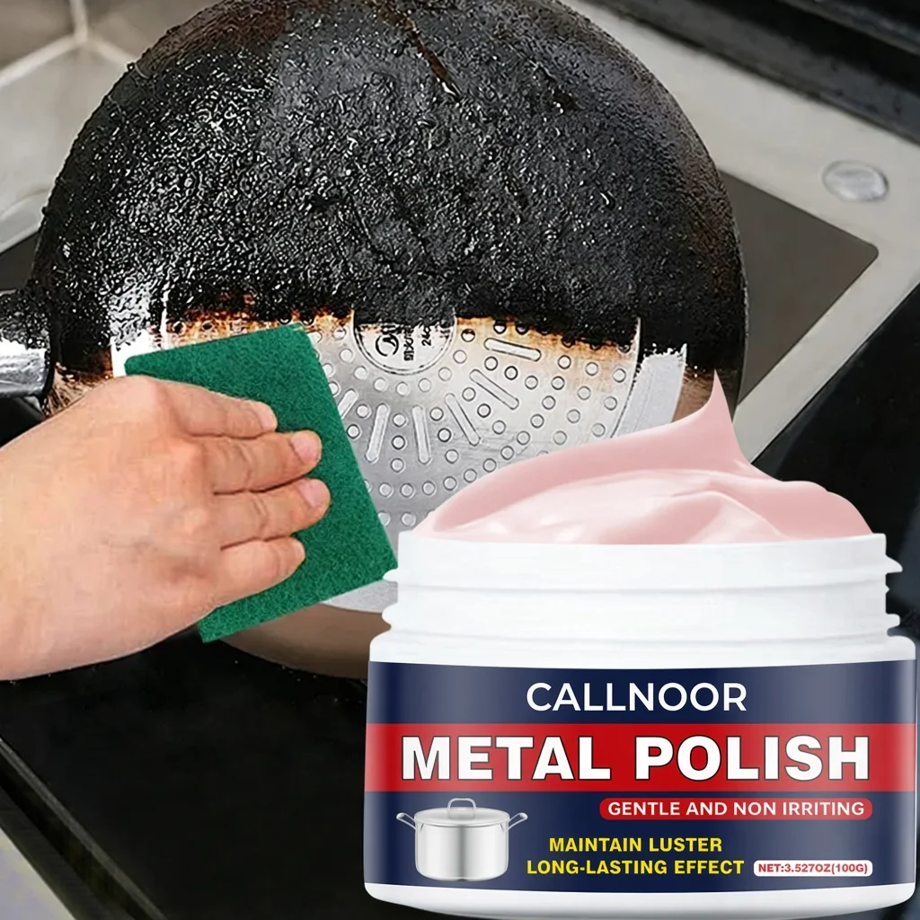 Metal Polish, Gentle & Non-Irritating, Mild Formula, Physical Removal, Stainless Steel Cleaner, Rust & Burn Mark Remover.