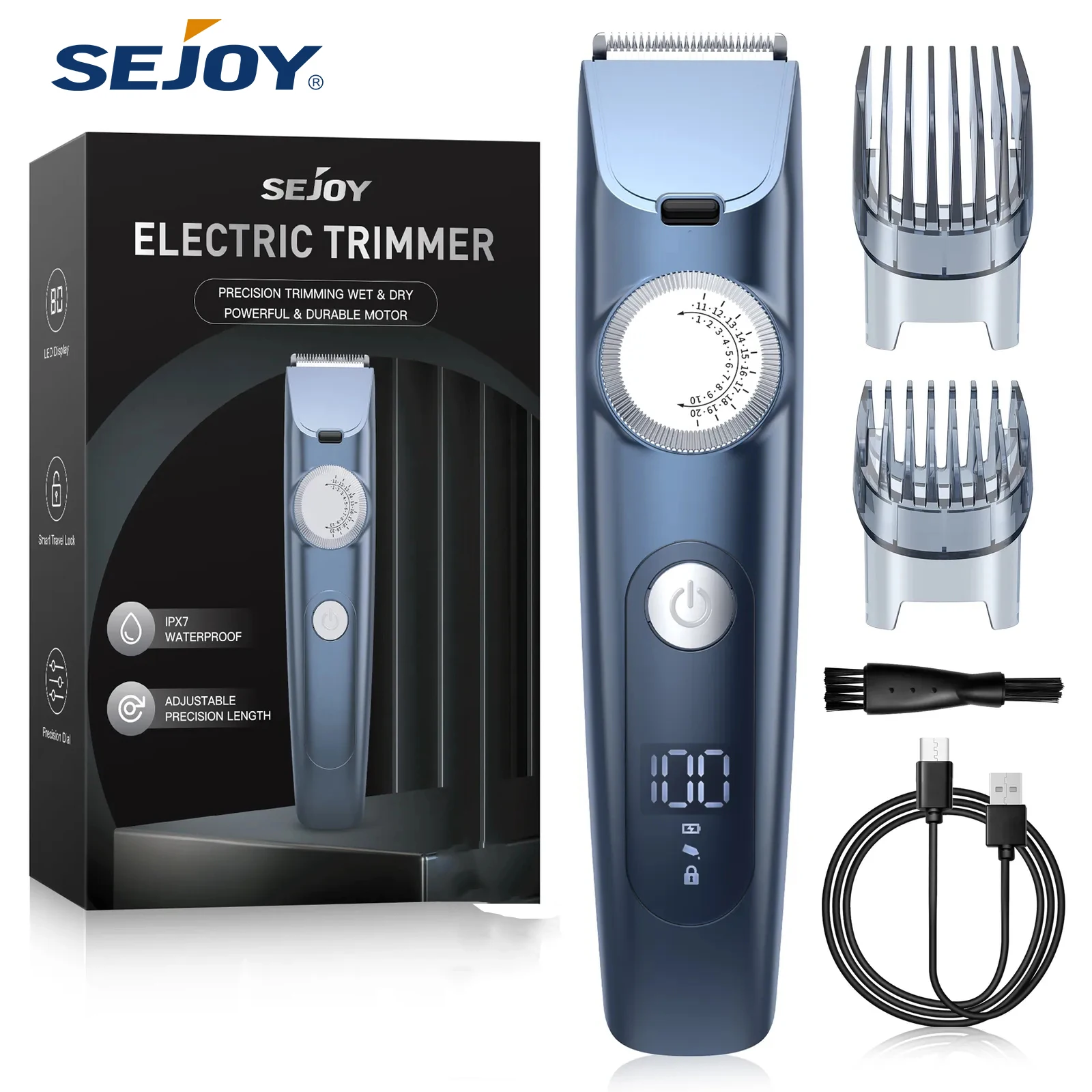 

Sejoy Hair Clippers Trimmer for Men Hair Beard Body Arm Professional Electric Outline Edgers Shaver