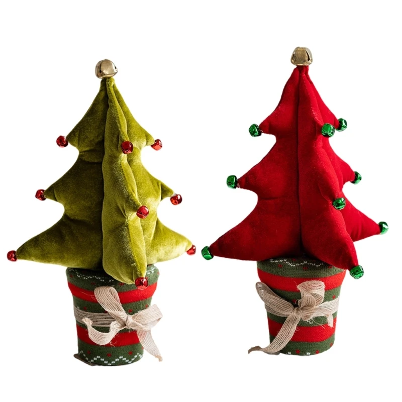 

Convenient Artificial Christmas Tree Elegant Miniature Christmas Tree with Bells Adornment for Holiday Decoration