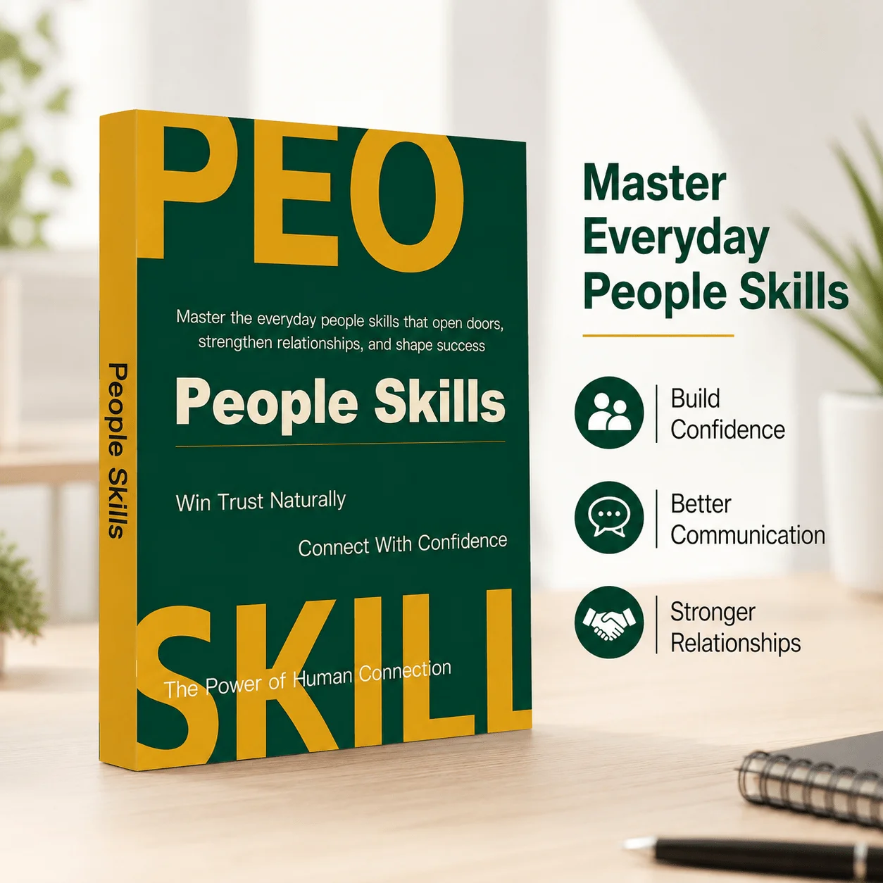 People Skills Book, Practical Social Skills and Human Connection Guide for Adults, Learn How to Win Trust Naturally